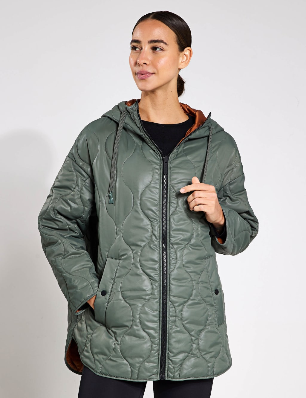 Ashley Reversible Quilted Hooded Jacket 5 of 11