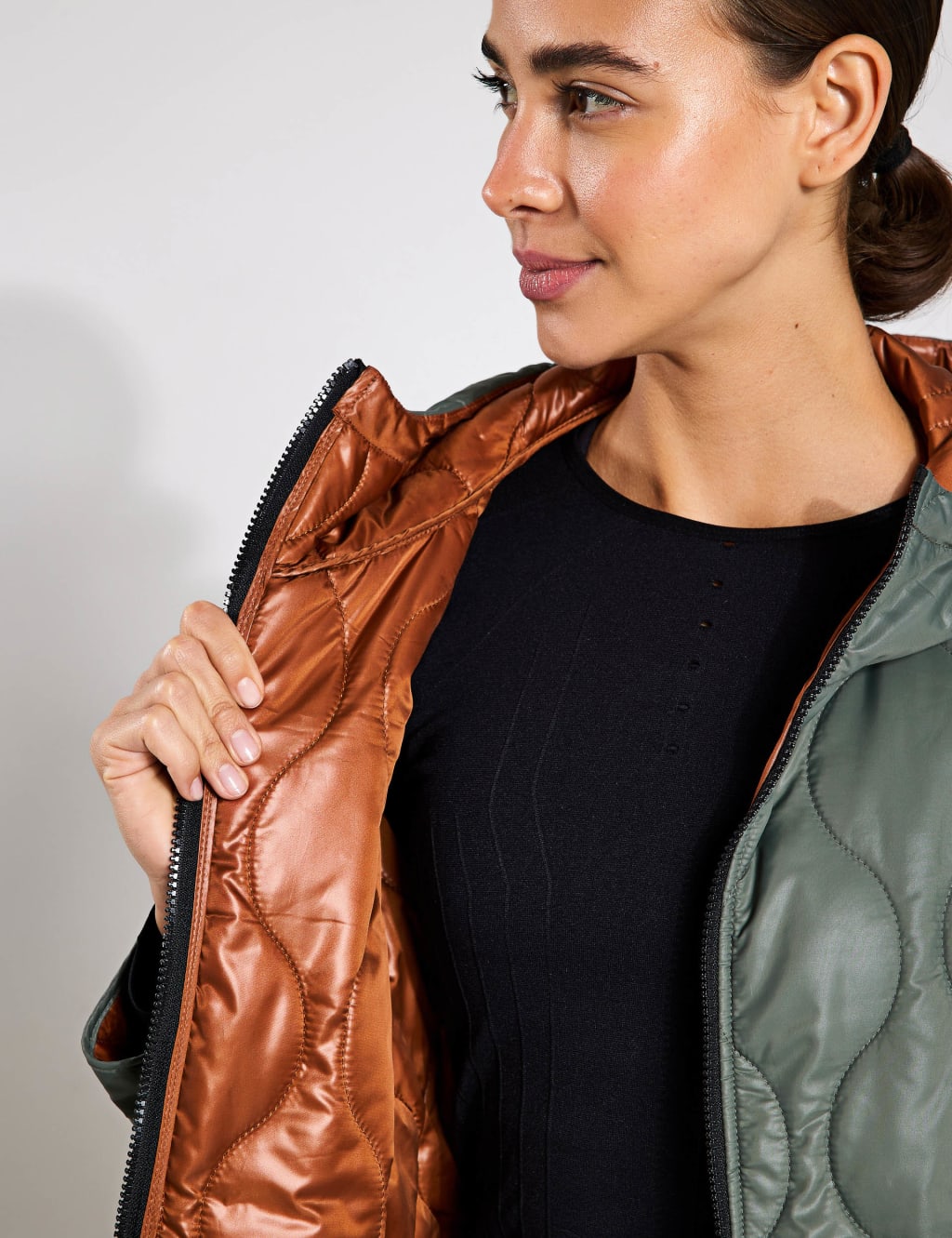 Ashley Reversible Quilted Hooded Jacket 7 of 11