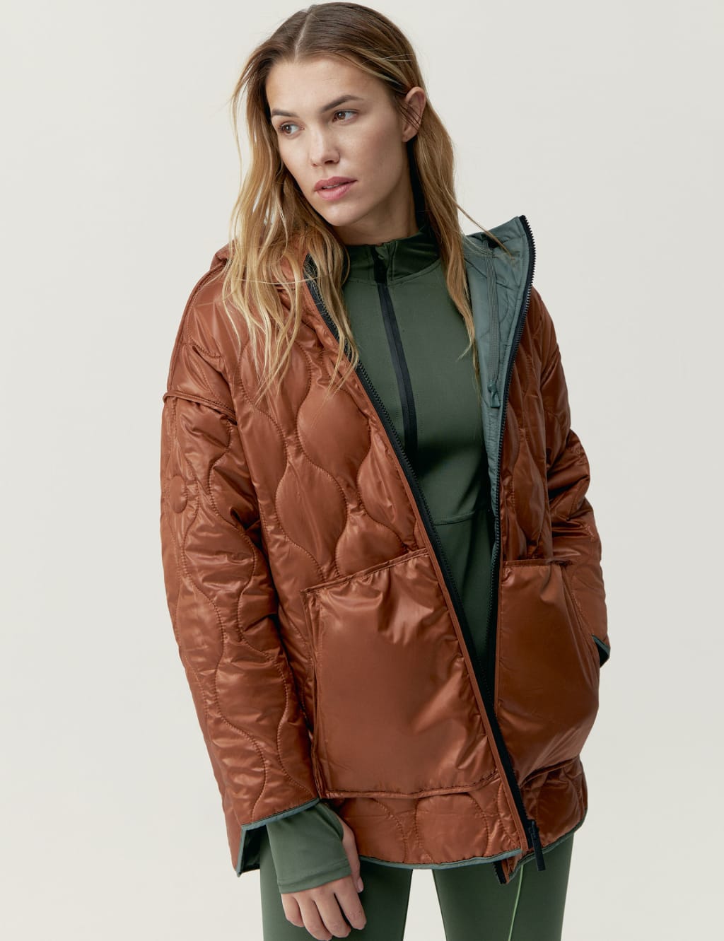 Ashley Reversible Quilted Hooded Jacket 8 of 11