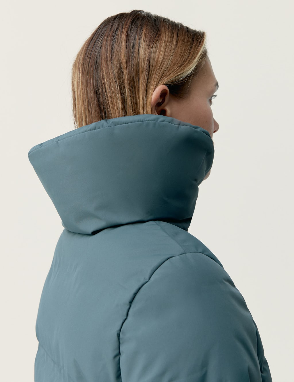 Funnel Neck Longline Puffer Coat 5 of 6