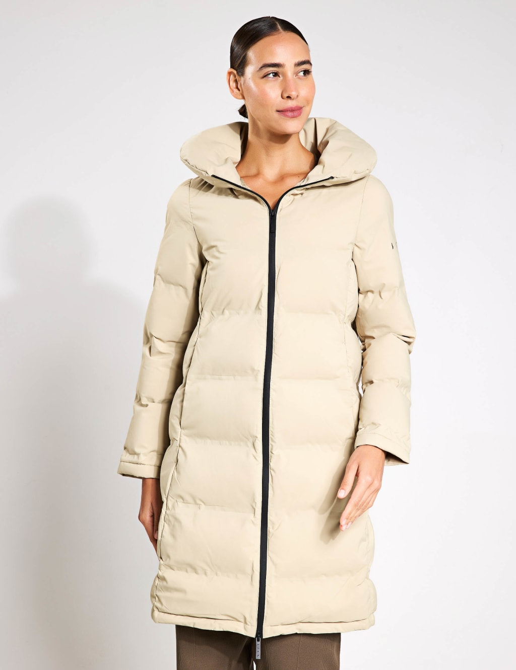 Funnel Neck Longline Puffer Coat 3 of 8
