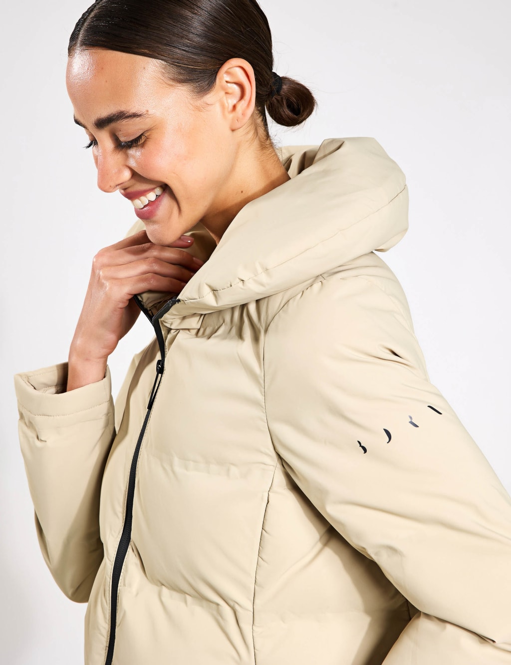 Funnel Neck Longline Puffer Coat 4 of 8
