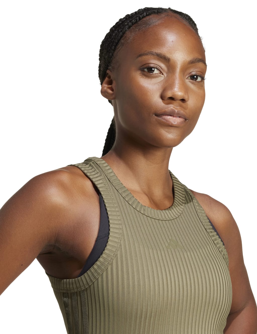 All Gym Seasonal Rib Tonal 3 Stripes Vest Top 5 of 8