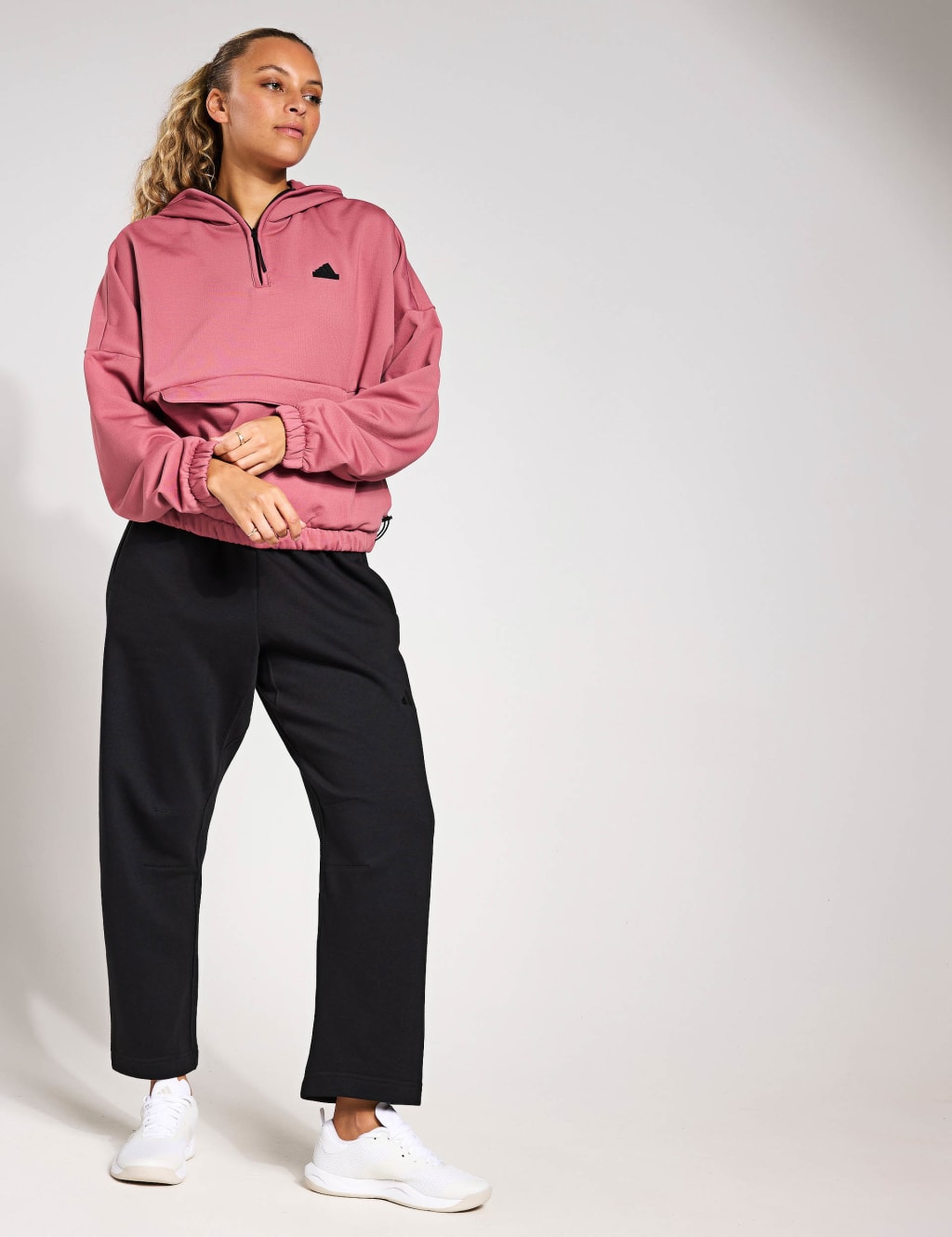 Half black half pink hoodie clearance