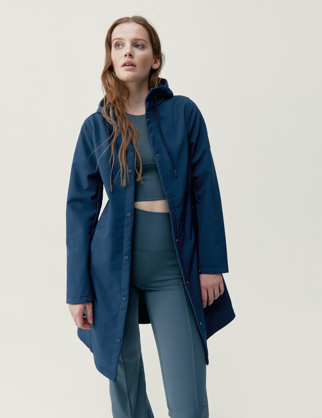 Hooded Longline Raincoat 2 of 9