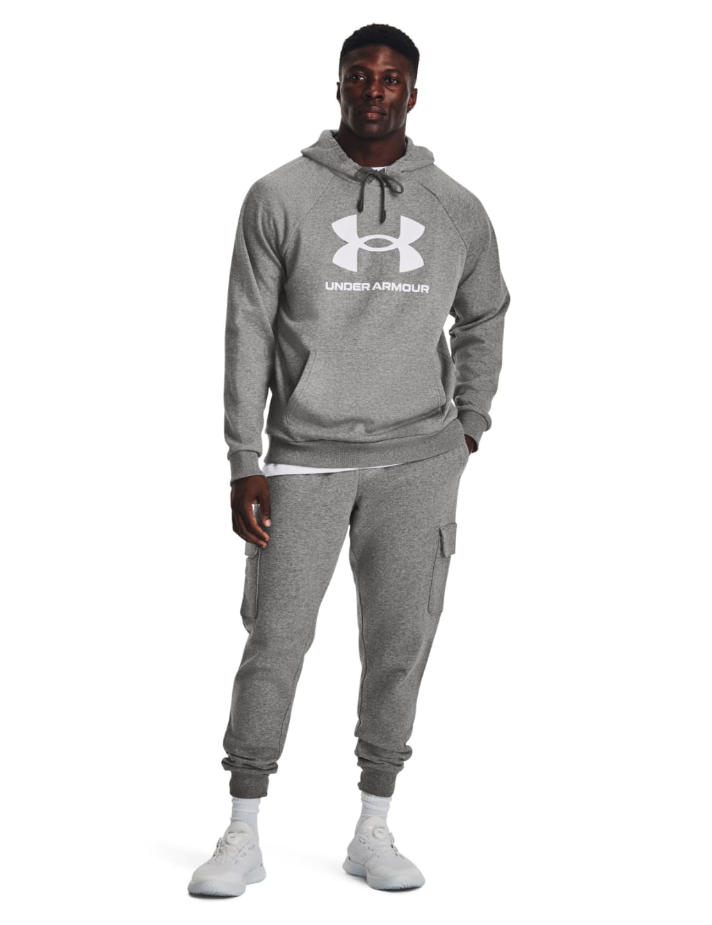 Men's ua rival fleece logo hoodie on sale