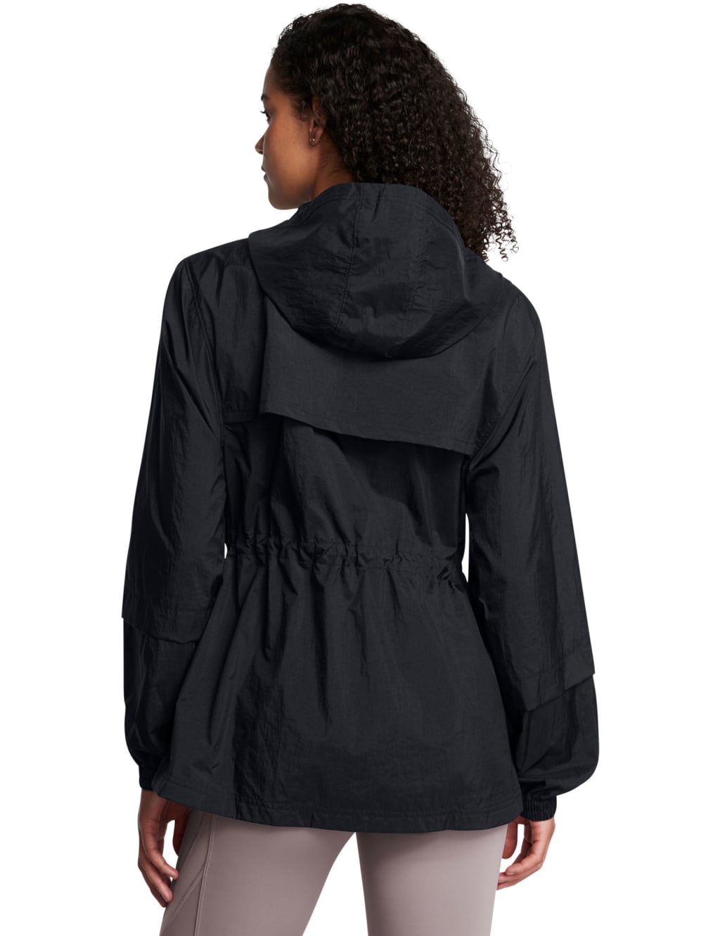 Crinkle Woven Zip Up Hooded Sports Jacket 4 of 4