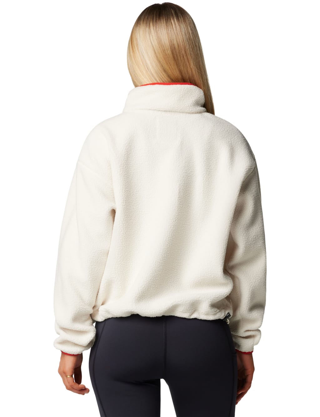 Fleece Funnel Neck Cropped Sweatshirt
