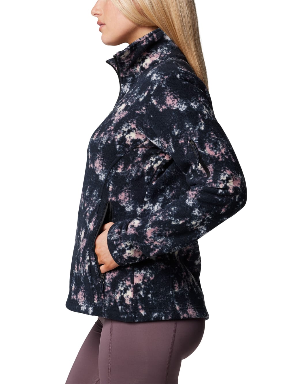 Fast Trek Fleece Dappled Print Zip Up Jacket | Columbia | M&amp;S