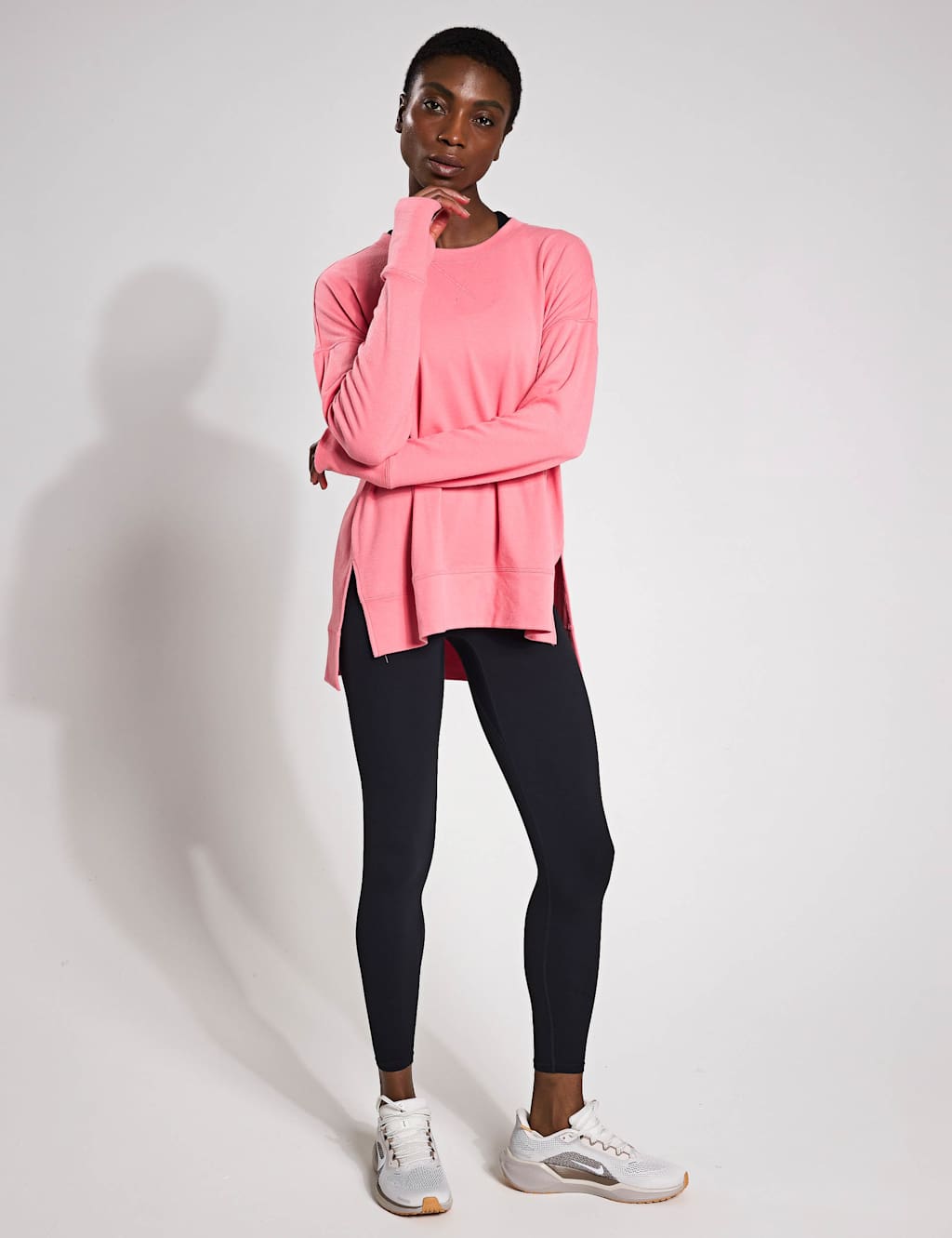 Shelby Crew Neck Step Hem Relaxed Sweatshirt 2 of 6