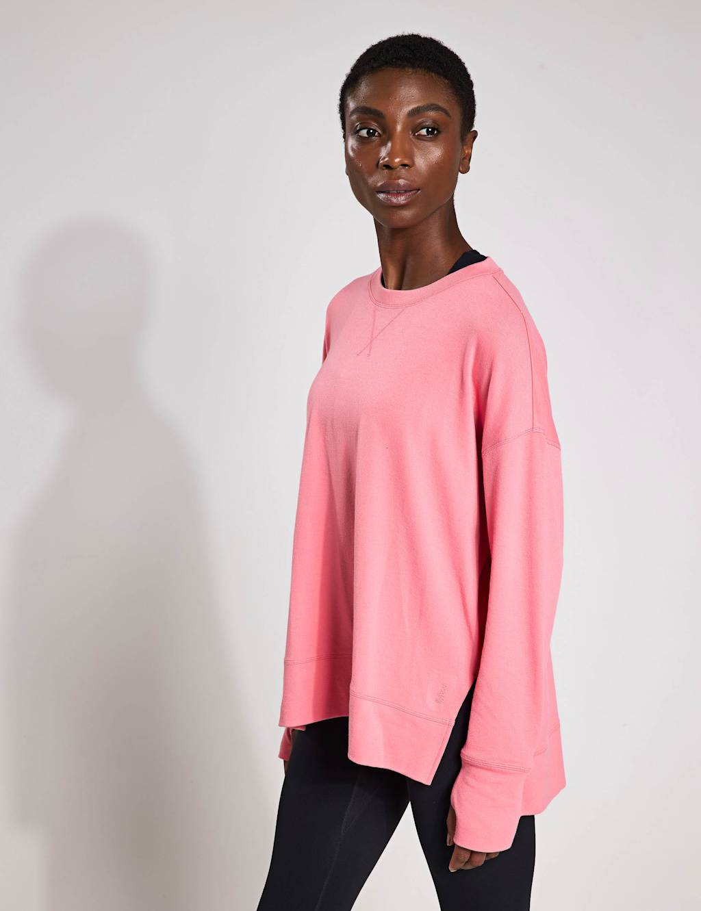 Shelby Crew Neck Step Hem Relaxed Sweatshirt 3 of 6