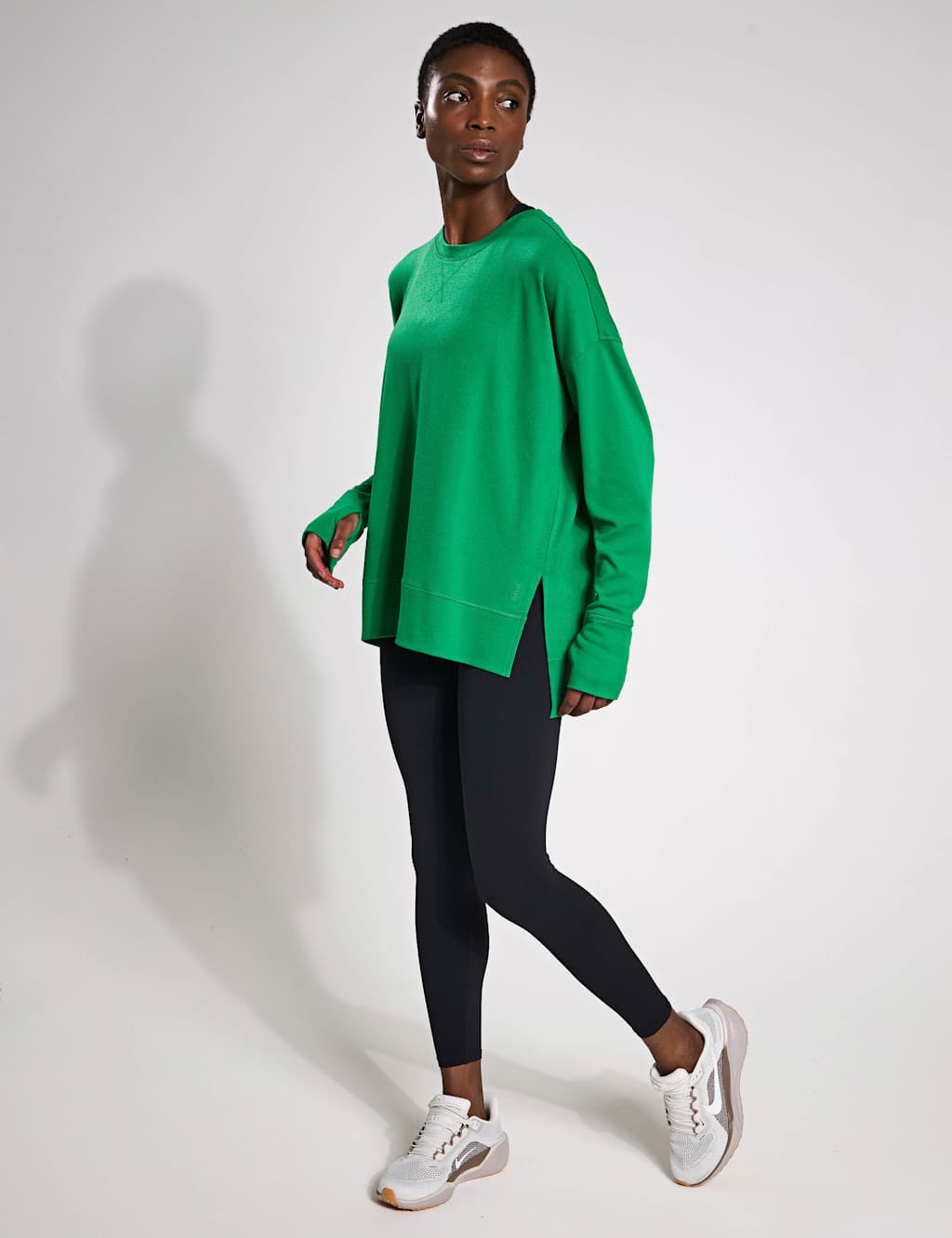 Shelby Crew Neck Step Hem Relaxed Sweatshirt 2 of 4