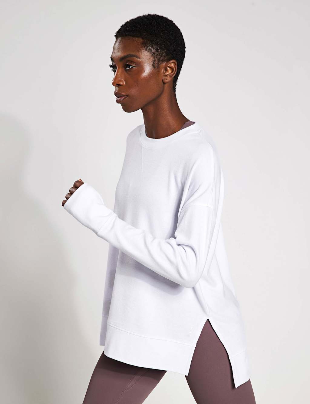 Shelby Crew Neck Step Hem Relaxed Sweatshirt 3 of 6