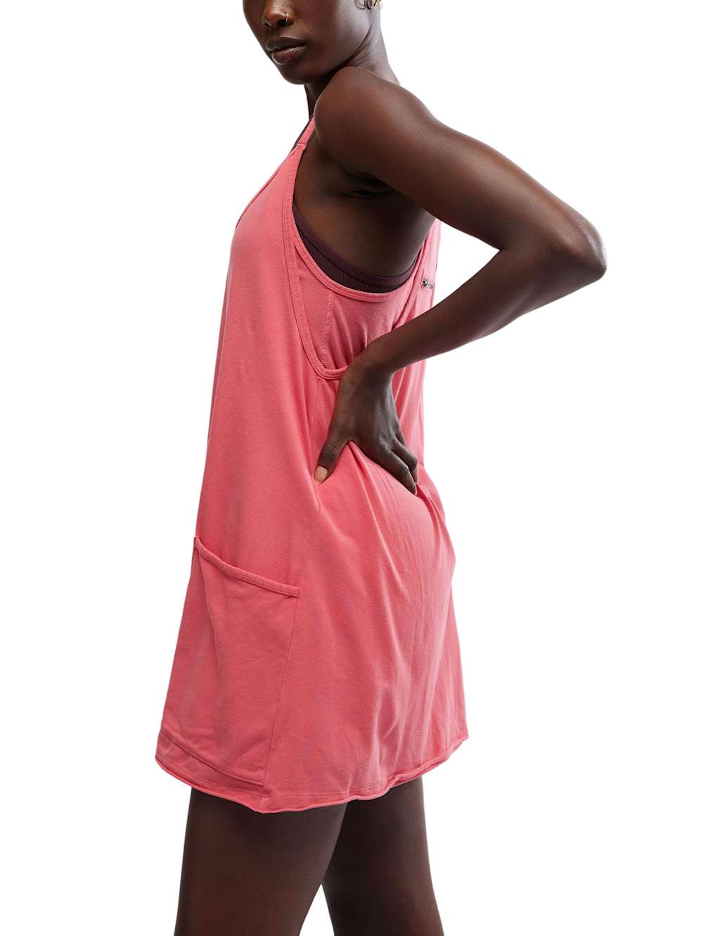 Hot Shot Cotton Rich V-Neck Mini Dress 7 of 9