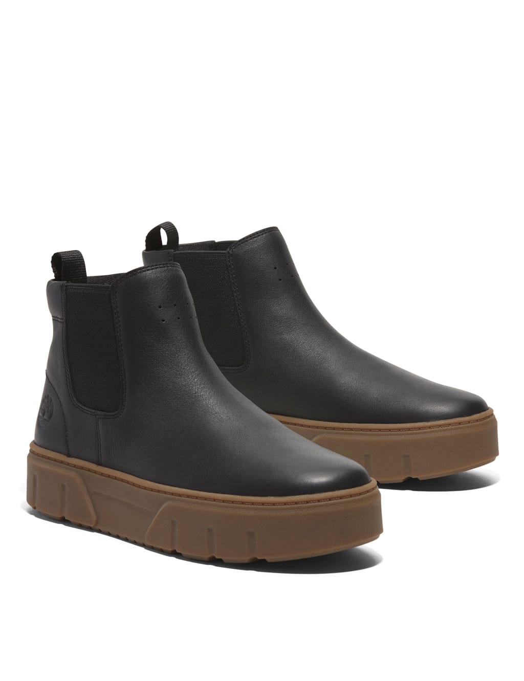 Laurel Leather Flatform Ankle Boots Timberland M S