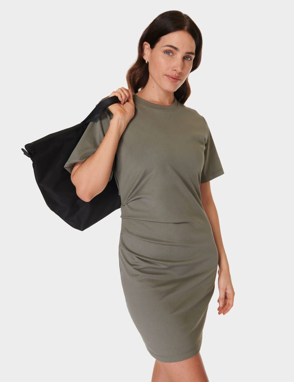 T shirt dress ruched top
