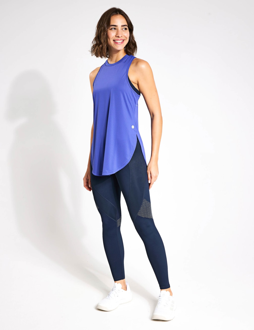 Zela Crew Neck Racer Back Longline Vest Top 2 of 4