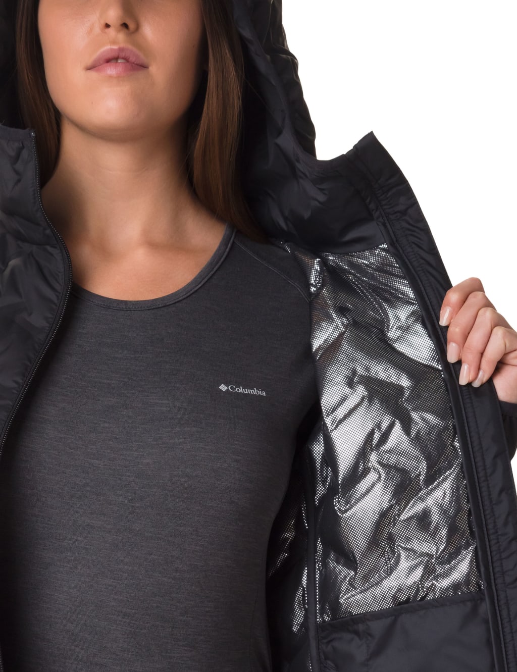 Delta Ridge Down Hooded Puffer Jacket Columbia M S