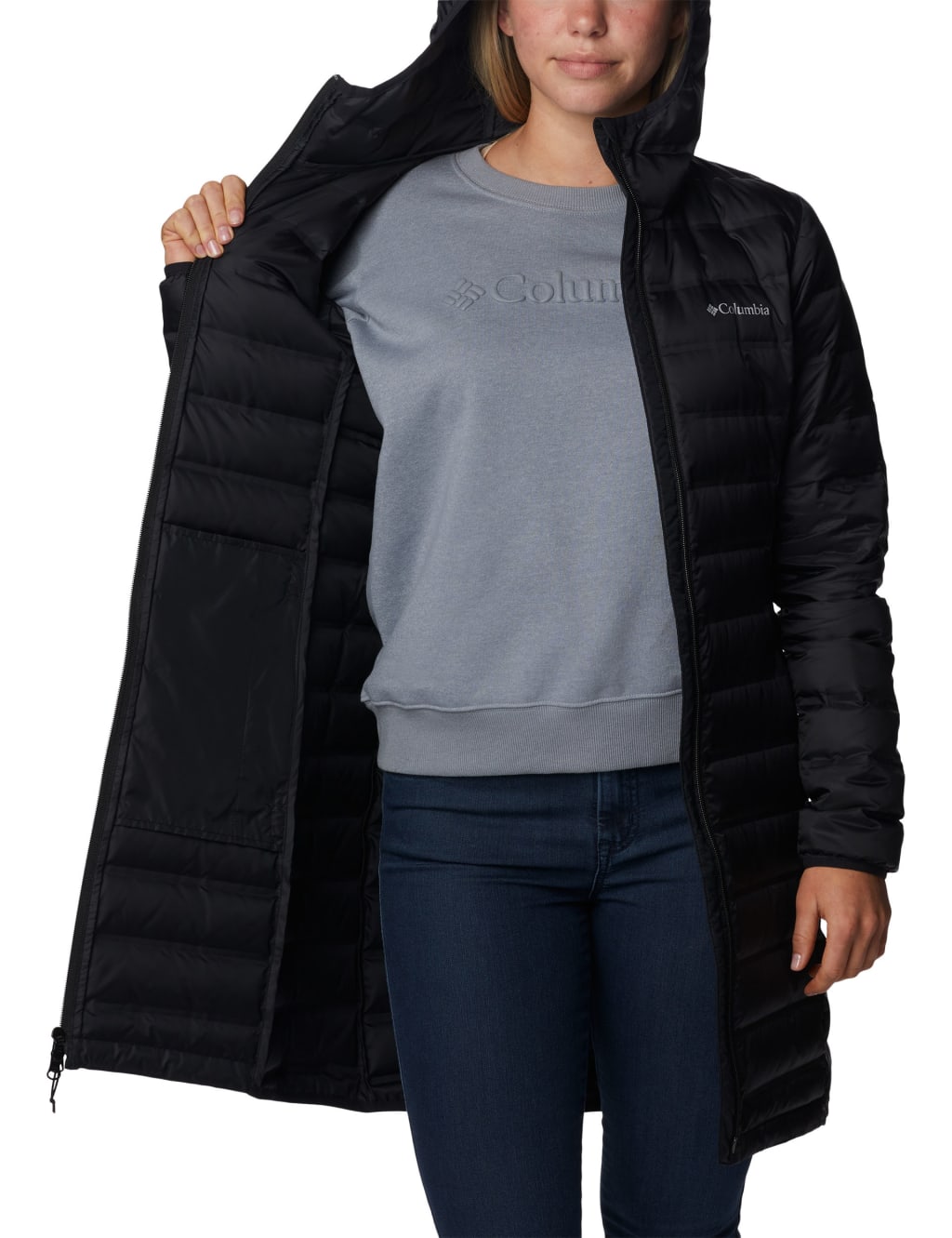 Lake 22 II Down Long Hooded Puffer Jacket Columbia M S