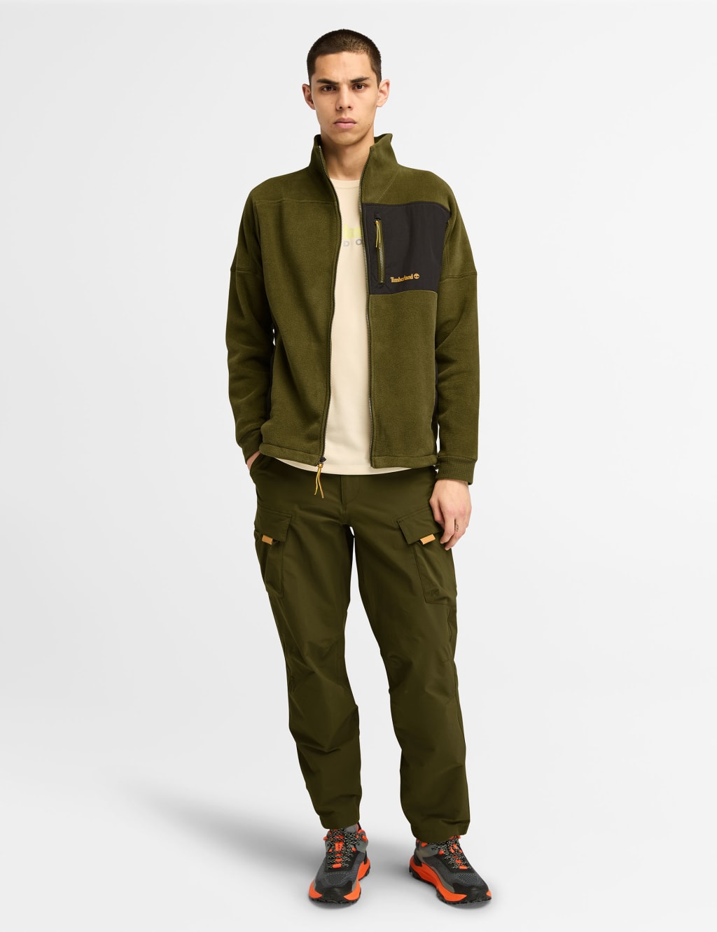 Mix Media Polartec Fleece Zip Up Jacket 3 of 5