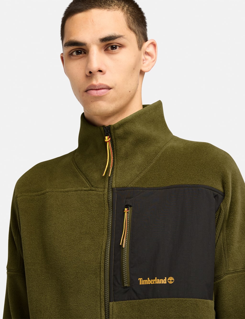 Mix Media Polartec Fleece Zip Up Jacket 4 of 5