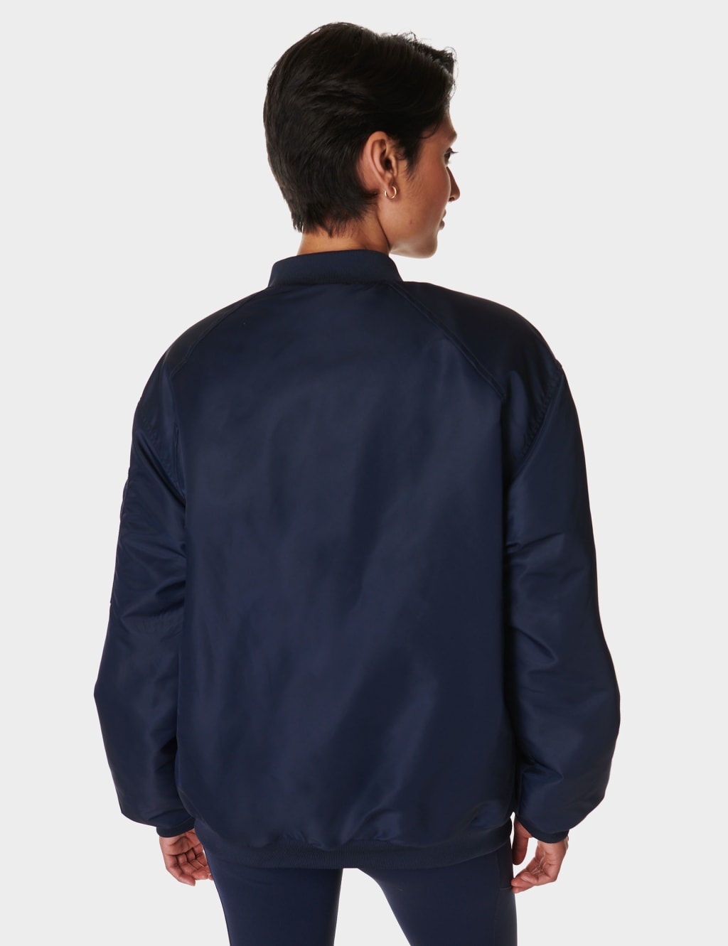 Cityscape Zip Up Longline Bomber Jacket 5 of 8