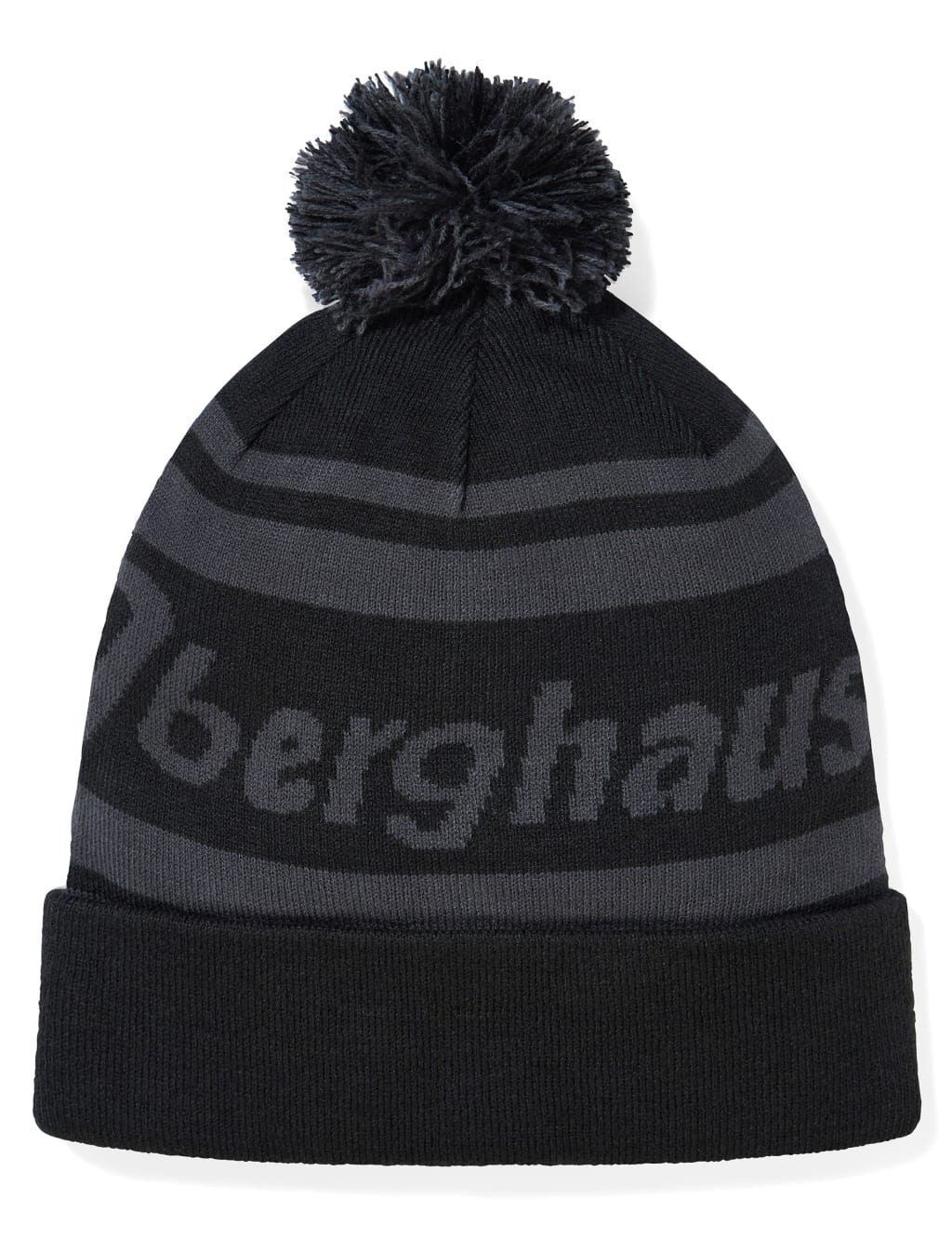 Knitted Turn Up Pom Beanie Hat 1 of 4