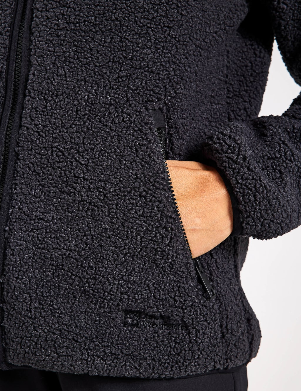 High Curl Zip Up Funnel Neck Fleece Jacket 2 of 4