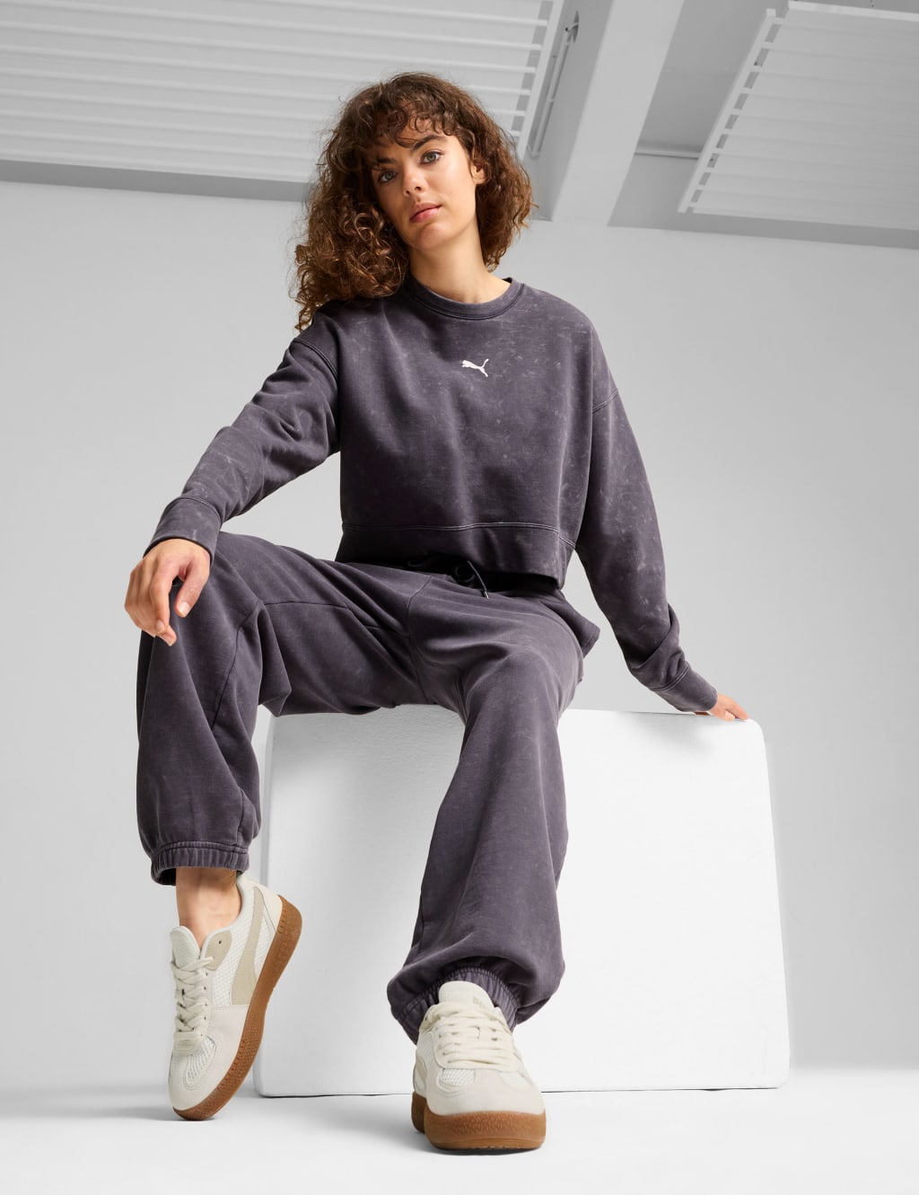 Dare To Relaxed Pure Cotton Crop Sweatshirt 4 of 6