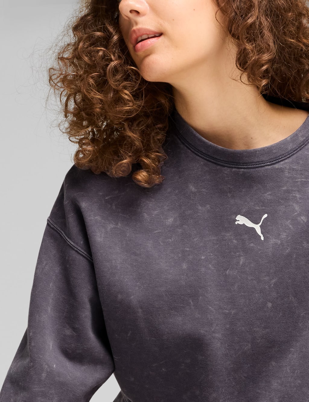 Dare To Relaxed Pure Cotton Crop Sweatshirt 6 of 6