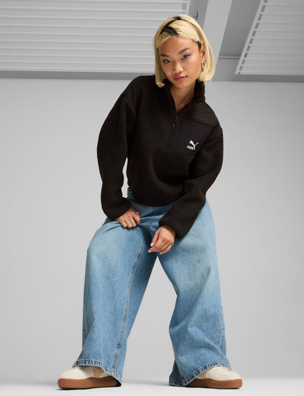 Classics Winterized Fleece Half Zip Sweatshirt Puma M S