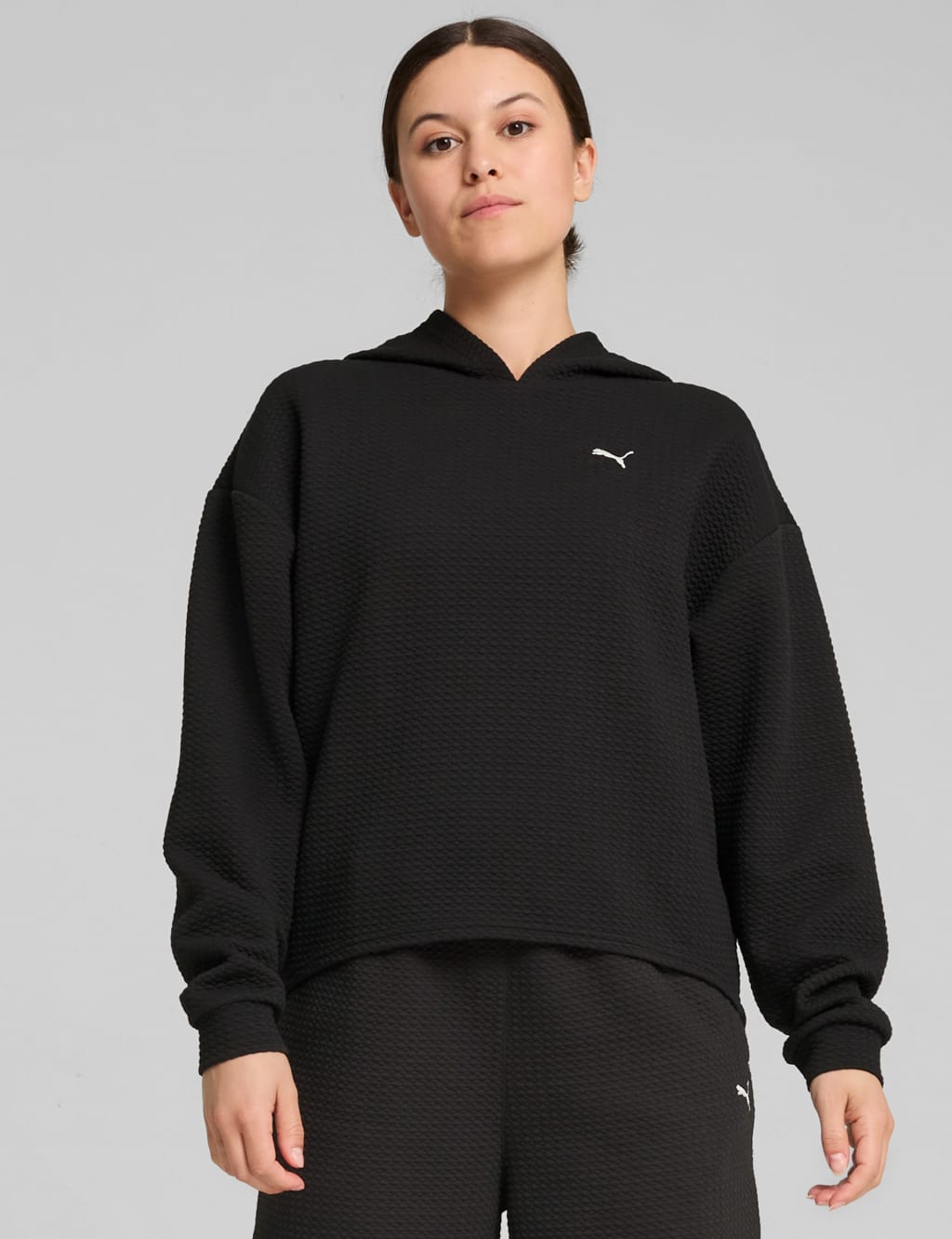 Q4 Studio Cotton Blend Textured Hoodie 1 of 8