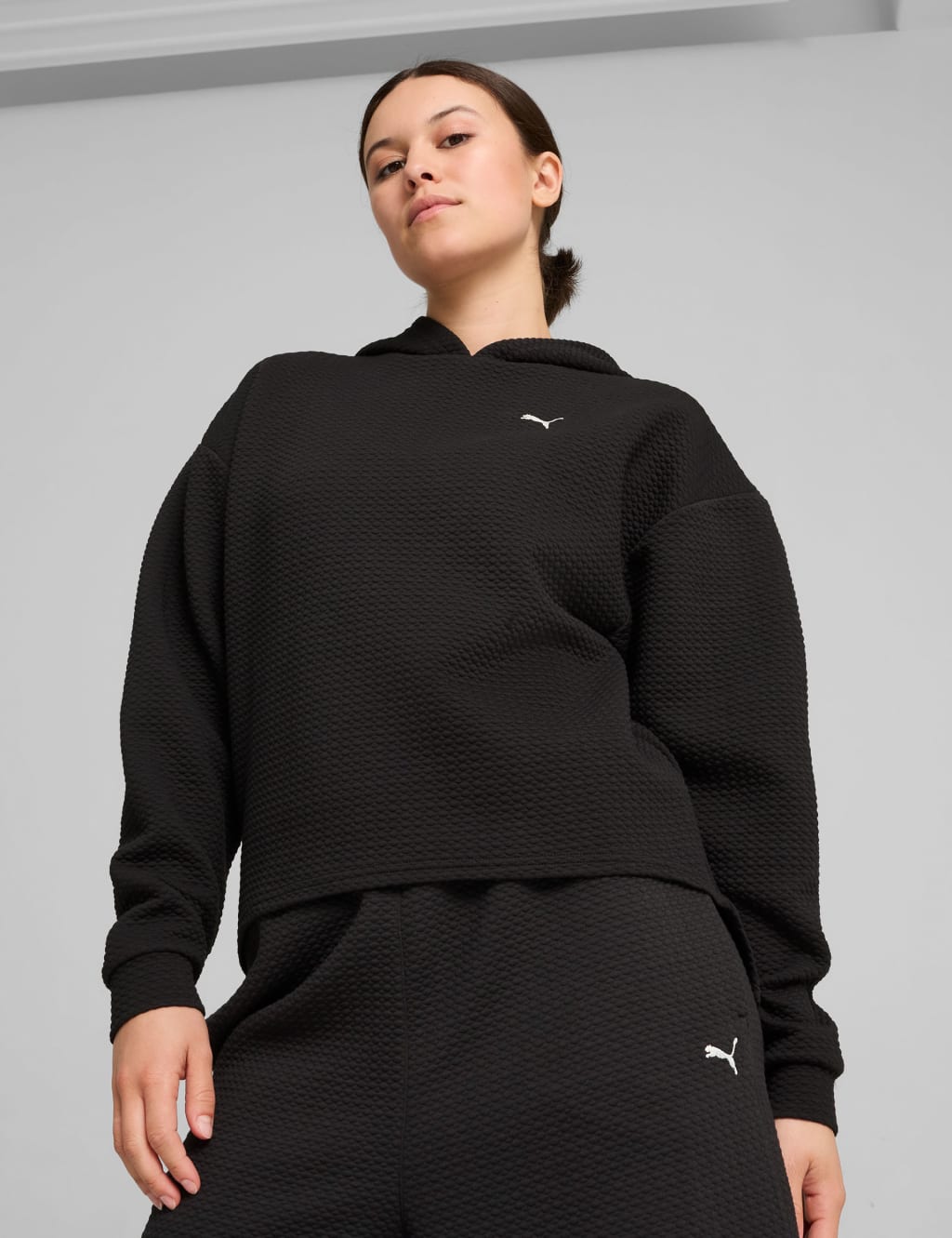 Q4 Studio Cotton Blend Textured Hoodie 4 of 8