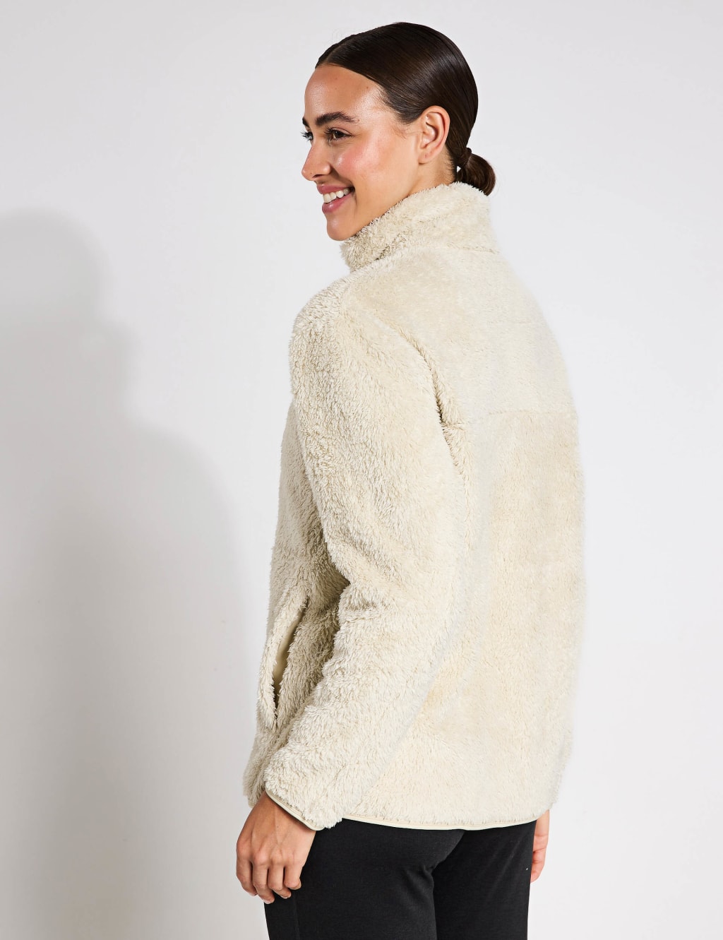 Fleece Funnel Neck Bomber Jacket 2 of 4