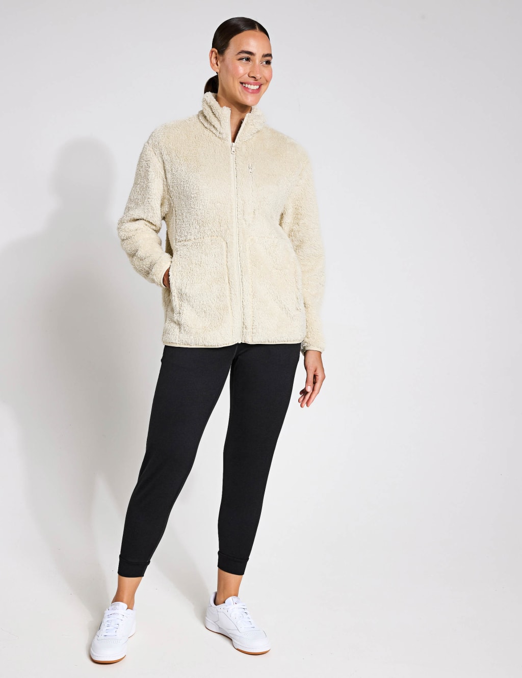 Fleece Funnel Neck Bomber Jacket 4 of 4