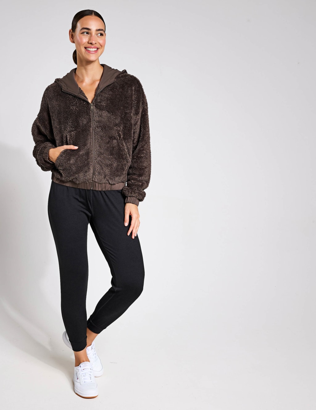 Fleece Hooded Bomber Jacket 5 of 5