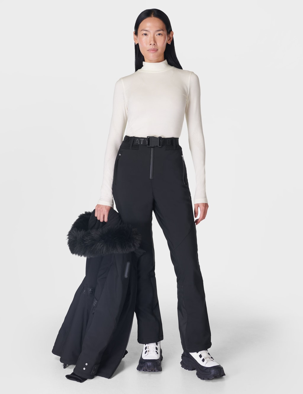 Wool Blend High Neck Base Layer Top 3 of 6