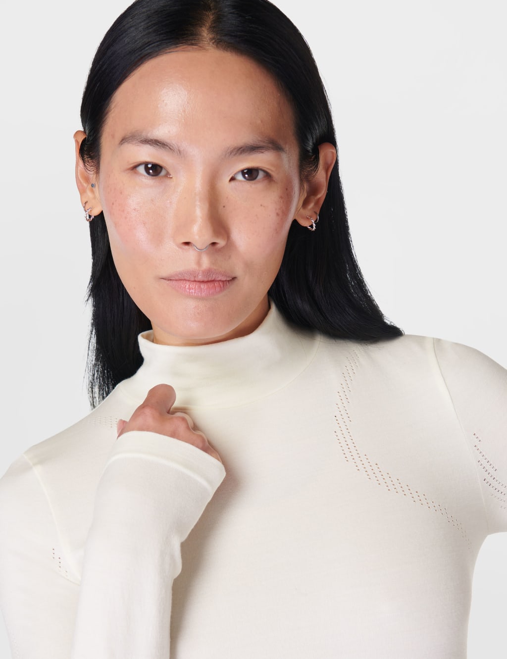 Wool Blend High Neck Base Layer Top 4 of 6