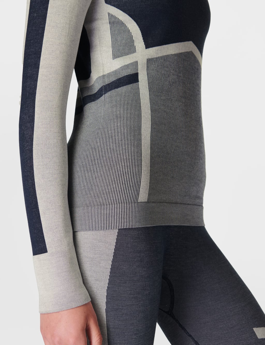 Modal Rich Chevron Half Zip Base Layer Top 6 of 6