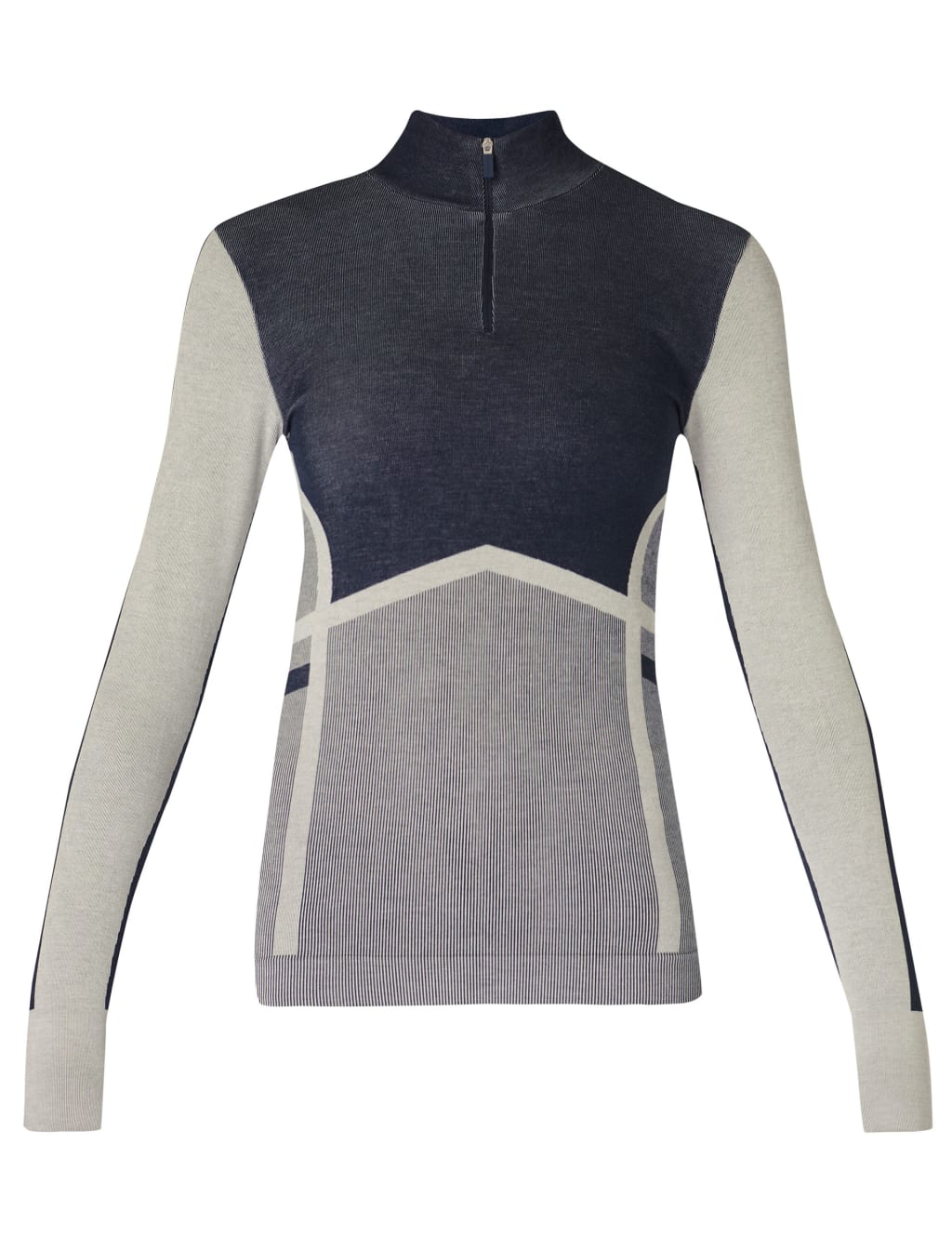 Modal Rich Chevron Half Zip Base Layer Top 2 of 6
