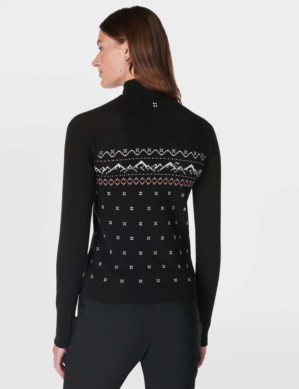 Alpine Betty Jacquard Half Zip Base Layer Top 5 of 6