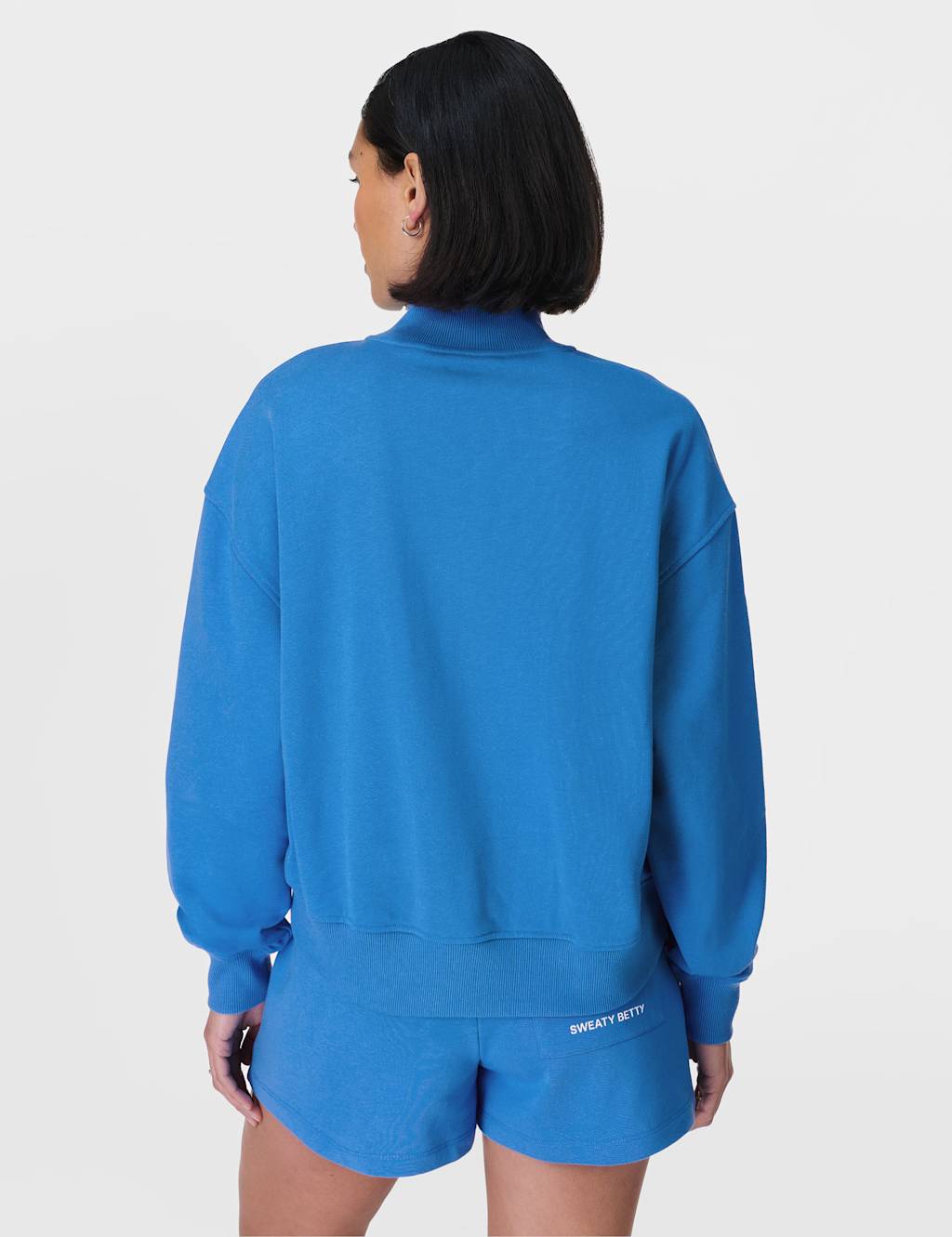 Revive Cotton Rich Half Zip Crop Sweatshirt 5 of 7