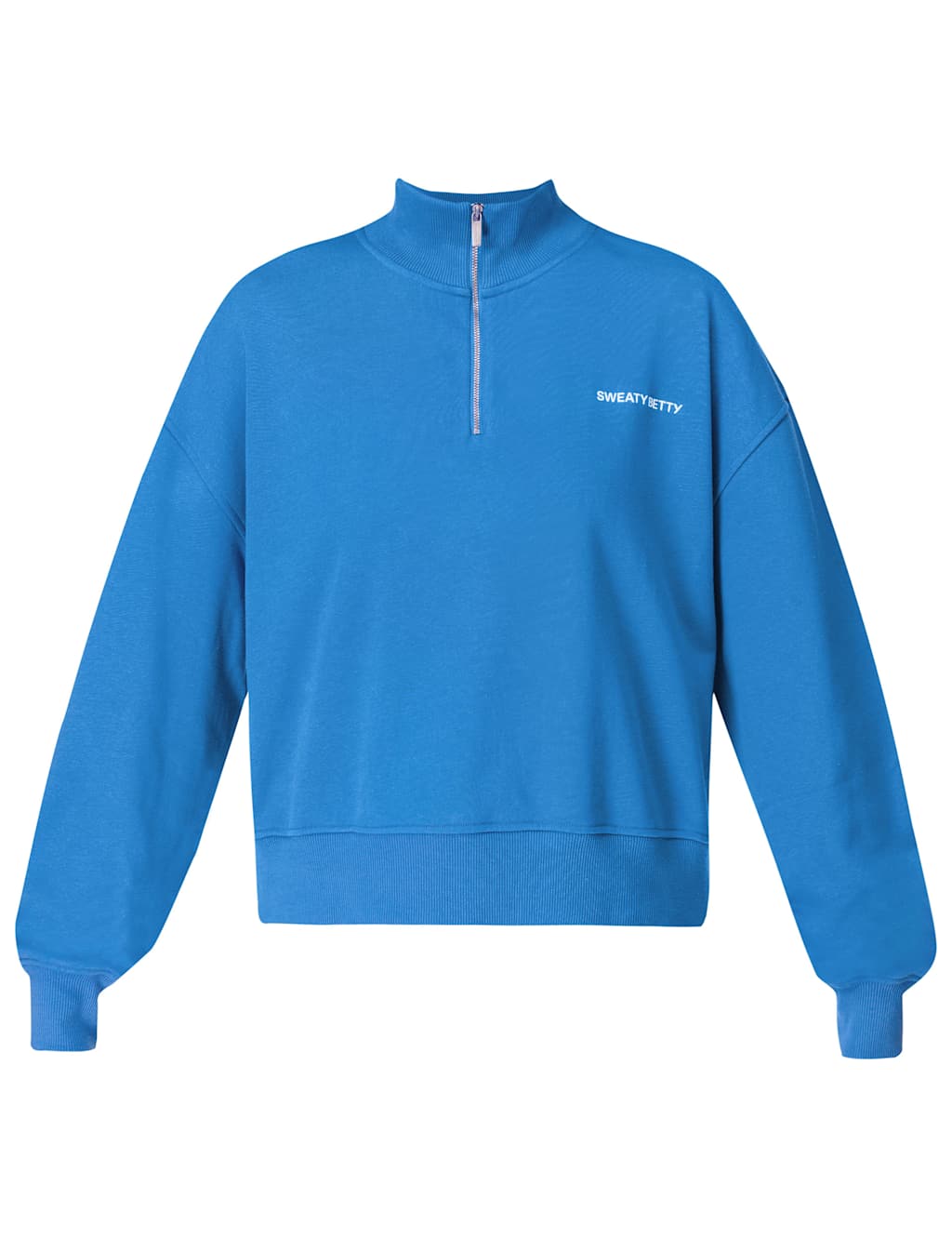 Revive Cotton Rich Half Zip Crop Sweatshirt 2 of 7