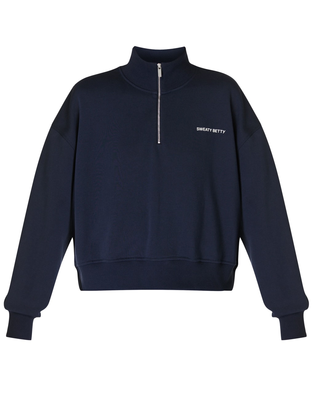 Half zip crop sweater on sale