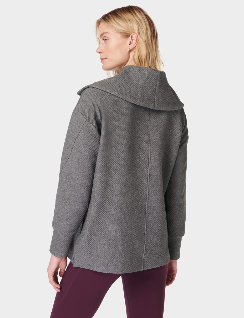 Radiant Ribbed Collared Half Zip Sweatshirt 4 of 6