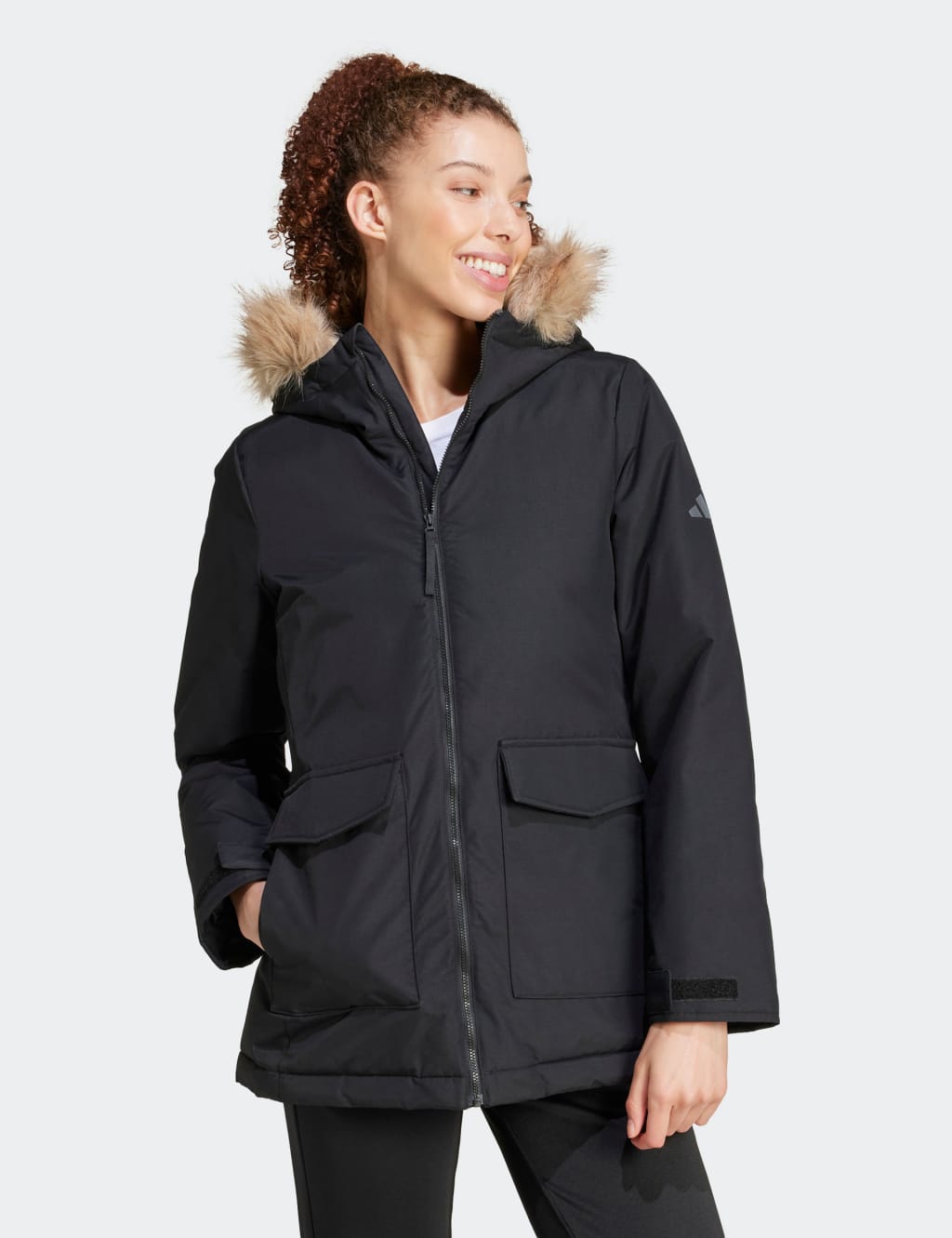 Paveric Faux Fur Trim Hooded Parka Coat 3 of 6