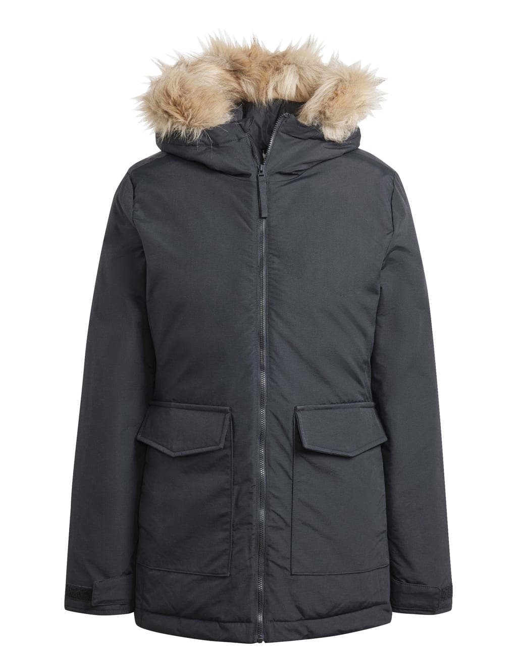 Paveric Faux Fur Trim Hooded Parka Coat 2 of 6