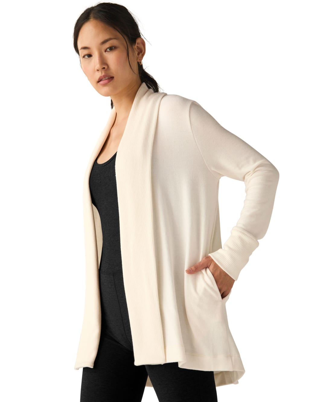 Relax Rib Edge to Edge Relaxed Cardigan 2 of 3