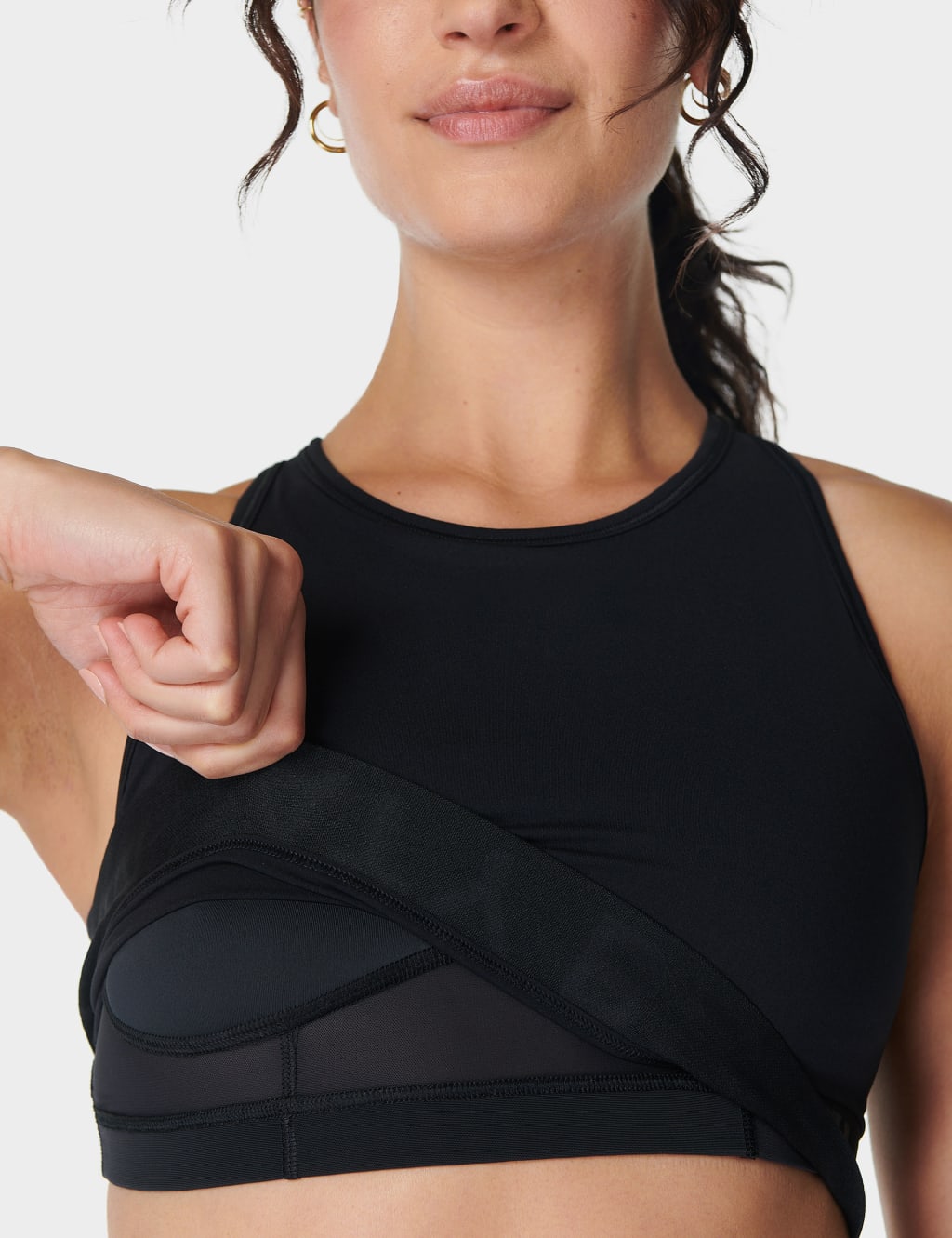 Power Logo Padded Crop Top Sweaty Betty M S