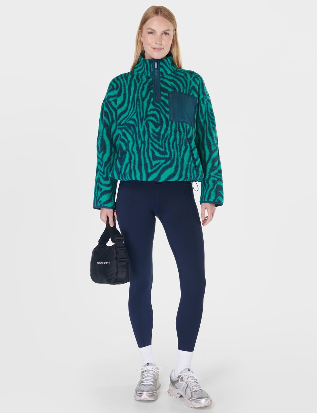 Karma Half Zip Animal Print Fleece Jacket 3 of 6